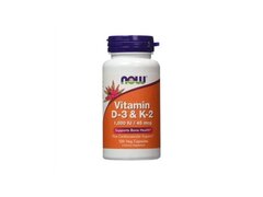 Now Foods Vitamina D3 & K2 - 120 Capsule